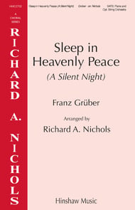 Sleep in Heavenly Peace SATB choral sheet music cover Thumbnail